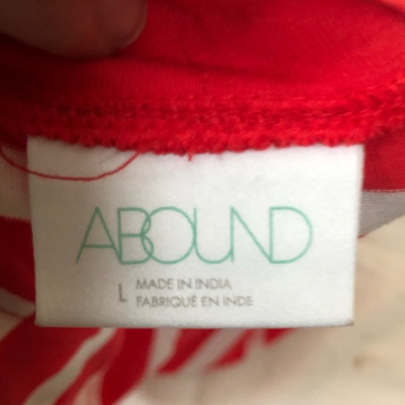 NWT Abound Bodysuit Red White Striped Mock Neck Nordstrom One Piece Nautical - Picture 9 of 9